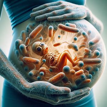 زن باردار مبتلا به باکتری سالمونلا
