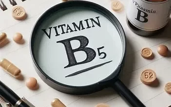 تصویر کلمه ویتامین B5 زیر ذره بین