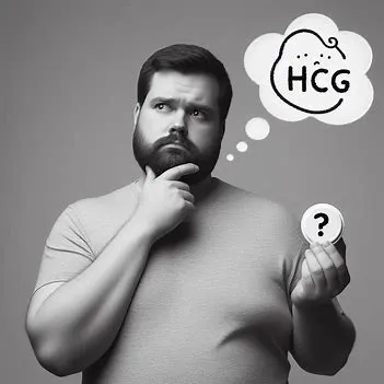 مردی که در انتخاب رژیم لاغری HCG بدلیل عوارض و خطراتش، مردد است