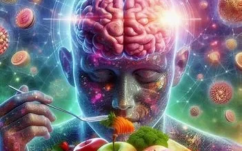 تصویر یک مغز در حال غذا خوردن - رژیم غذایی مایند