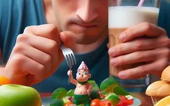 تصویر مردی عصبانی به دلیل عدم کاهش وزن ناشی از سازگاری متابولیک