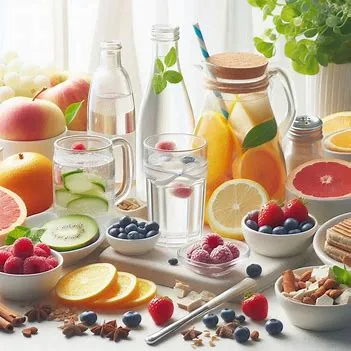 تصویری از خوراکی های مجاز در رژیم غذایی مایعات شفاف