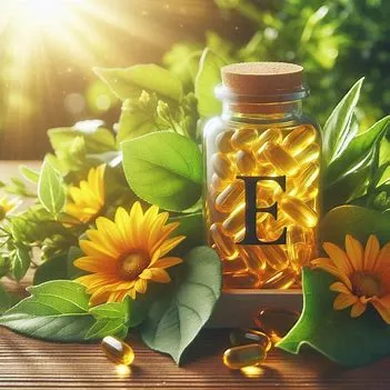 شیشه حاوی مکمل ویتامین E