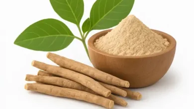 تصویر گیاه و پودر آشواگاندا