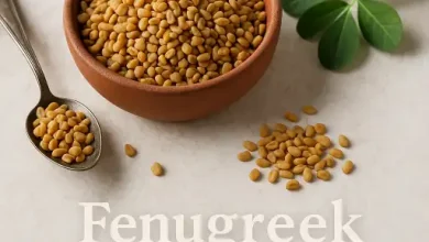 تصویر برگ و دانه های شنبلیله