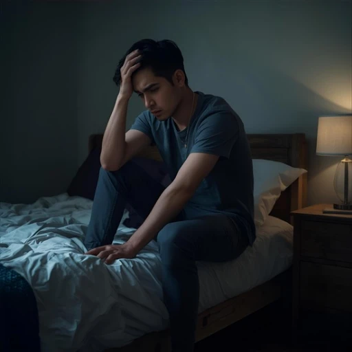 تصویر مرد جوان نگرانی که دچار اضطراب عملکرد جنسی است