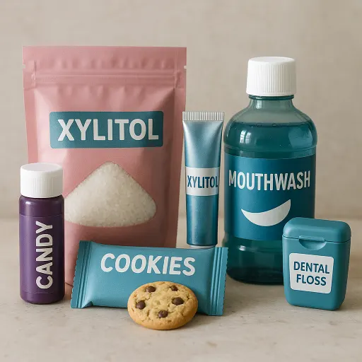 تصویر برخی از غذاهای حاوی زایلیتول