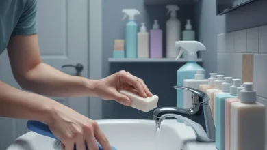 اختلال وسواس فکری عملی: تصویر فردی در حال شستن مکرر دستها